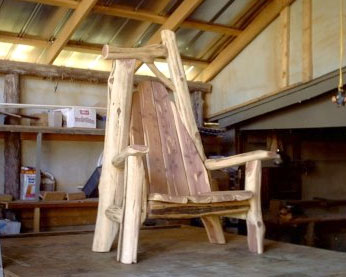 Rustic Throne, Custom Made Rustic Furniture
